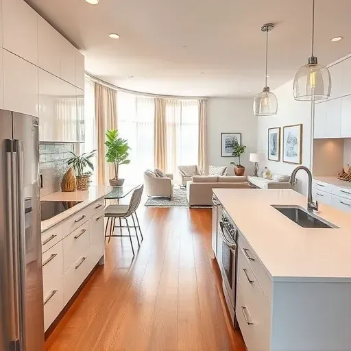 Completed kitchen remodel in Dana Point CA featuring sleek cabinetry, quartz countertops, and a bright open layout.