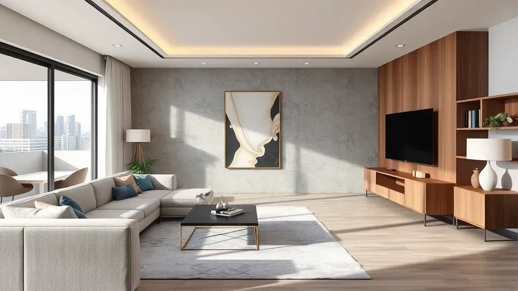 Virtual consultation setup for remodeling in a modern Los Angeles home featuring design tools and materials.