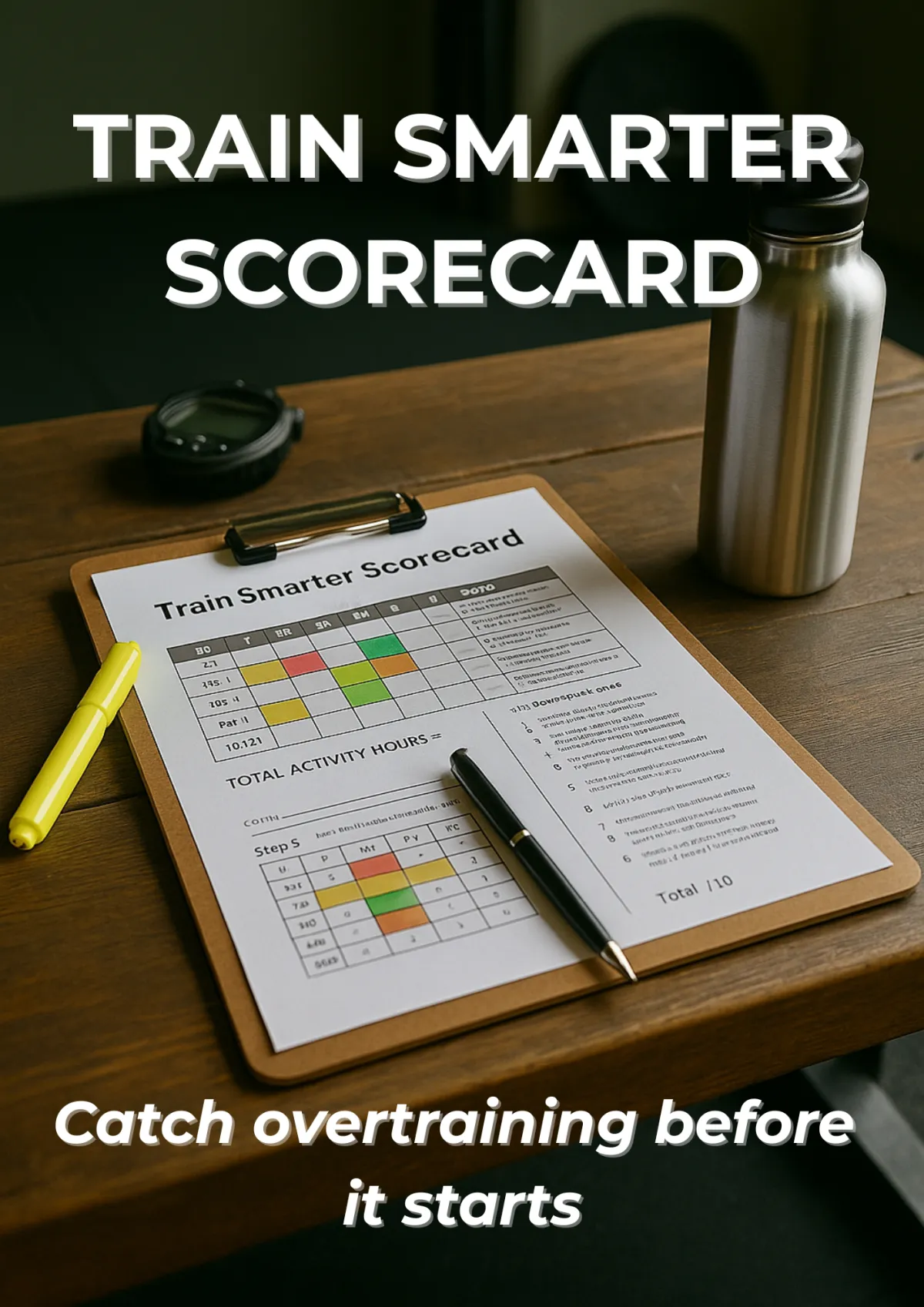 The Train Smarter Scorecard – a free weekly checklist for parents of youth athletes to track recovery, fatigue, and training load.