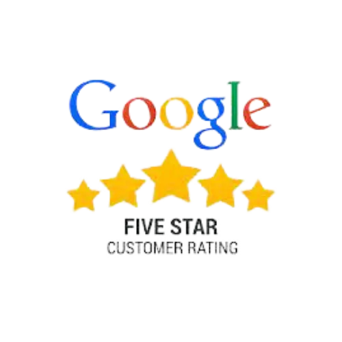 logo for a google five star rated business