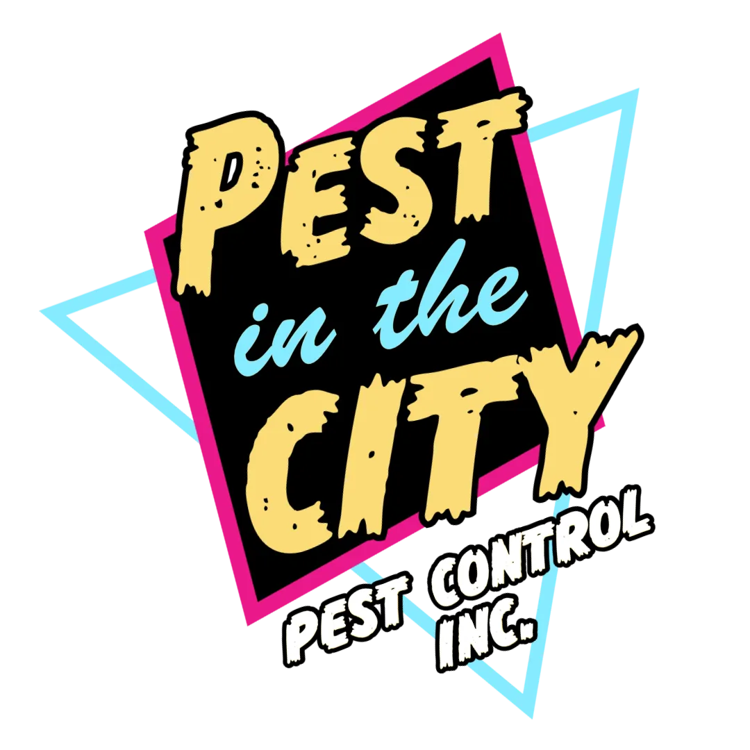 the business logo for pest in the city pest control 