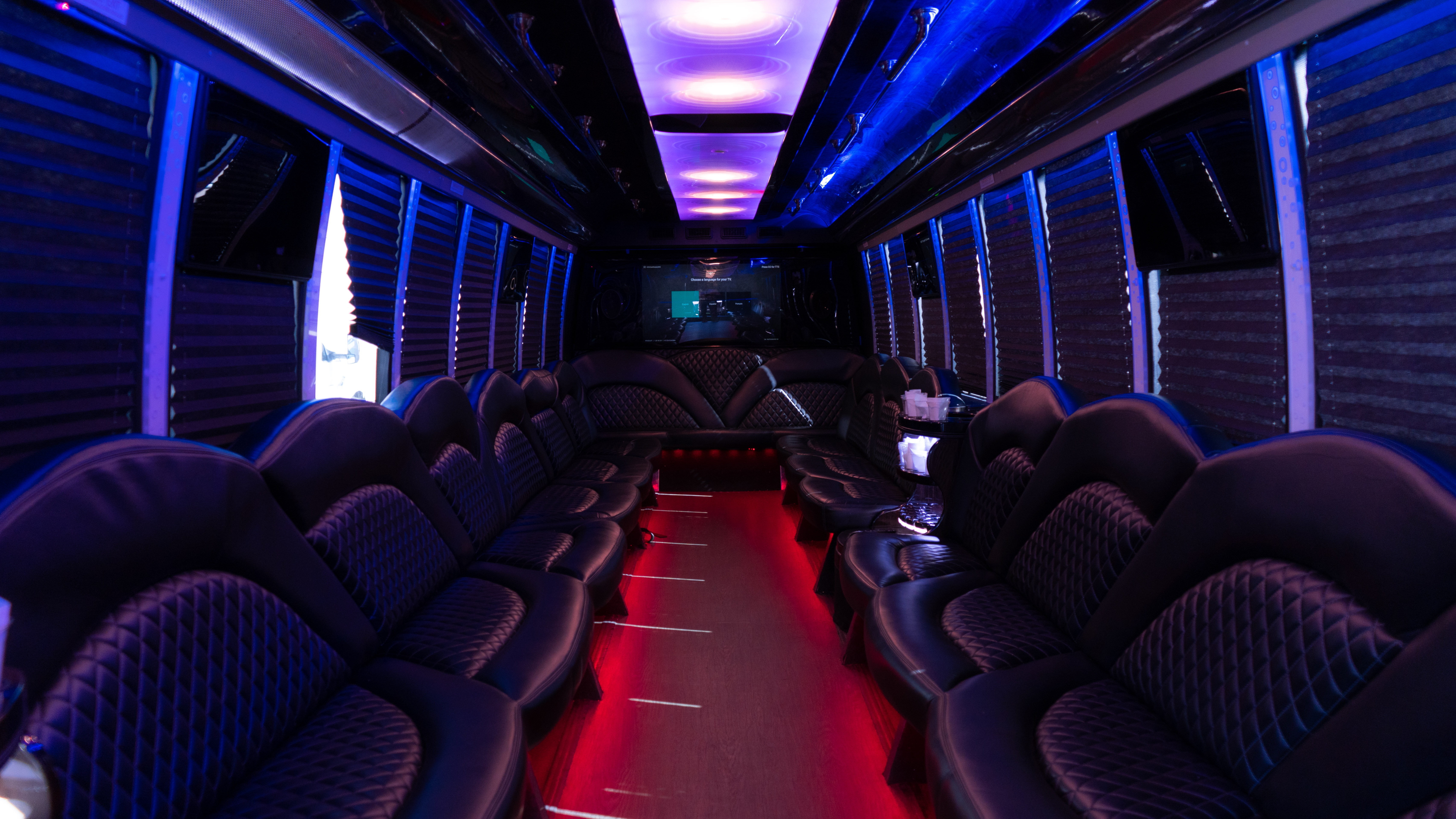 person riding inside double deck bus