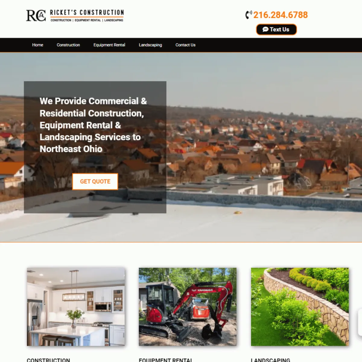Ricket's Construction Website