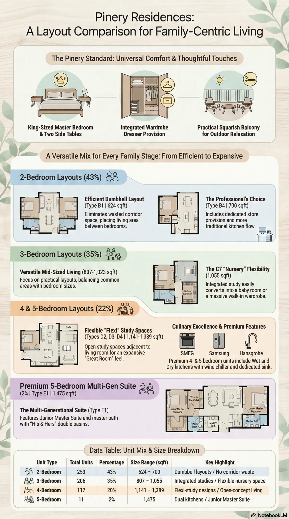 Why Pinery Residences Is Different — 17 Layout Types