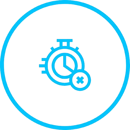 Icono cronómetro indicando falta de tiempo para fitness