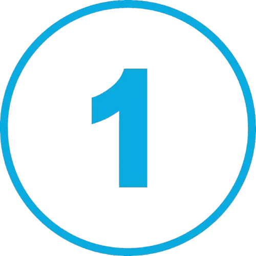 Número uno en círculo azul destacando inicio de entrenamiento