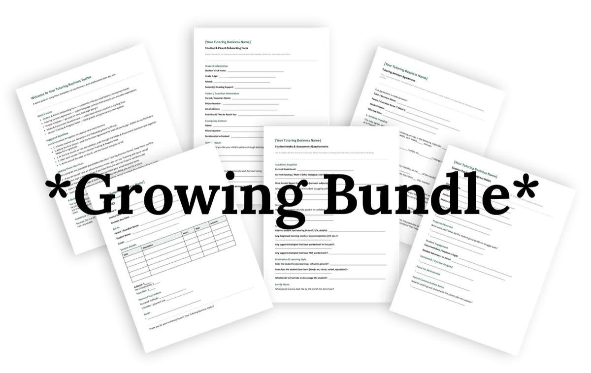 Client-Ready: The Professional Tutor's Starter Kit