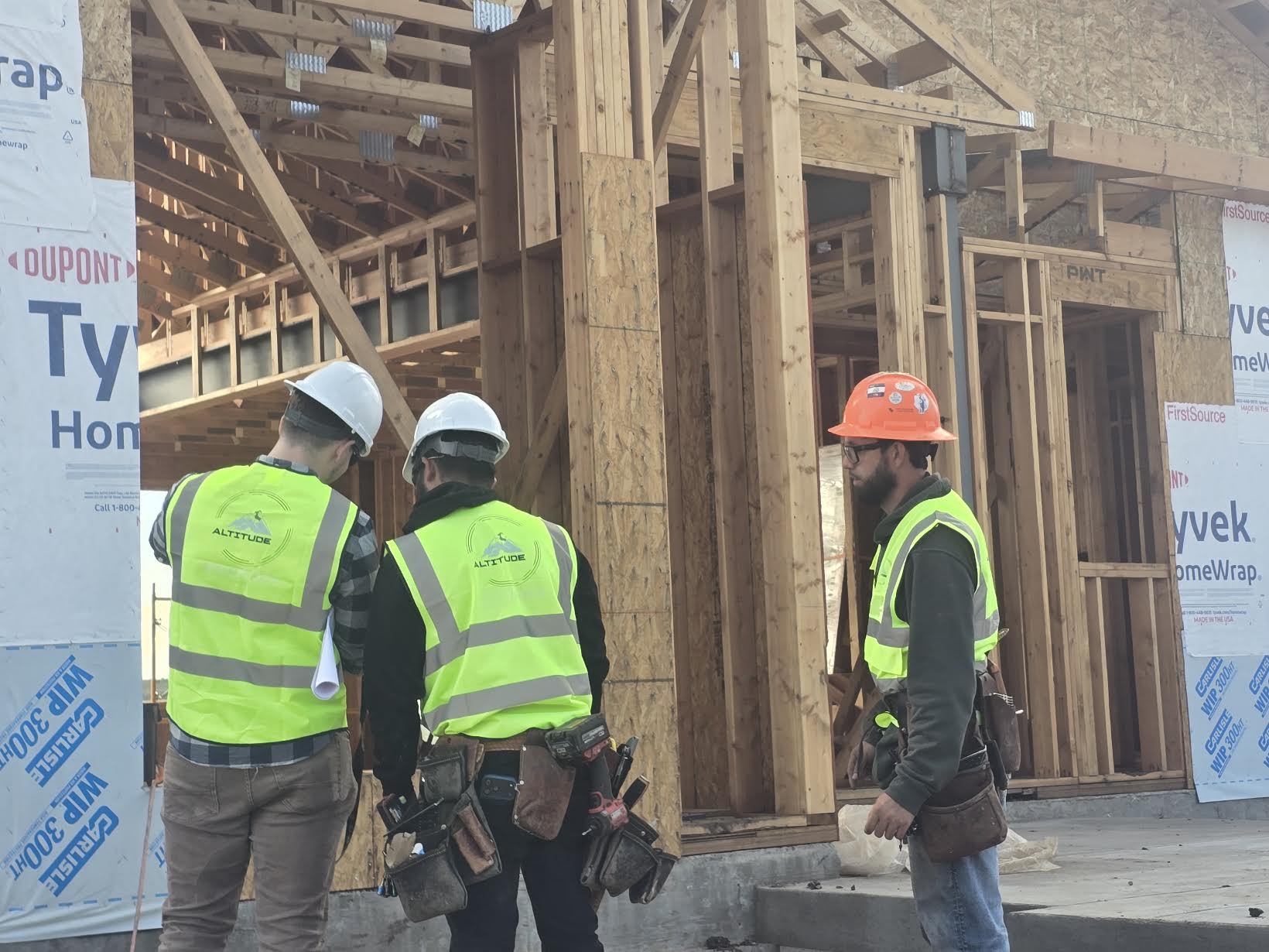Construction of a building in progress.