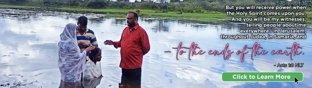 Pastor doing water baptism