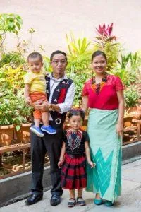 ImagePastor Achu with his family in Nagaland