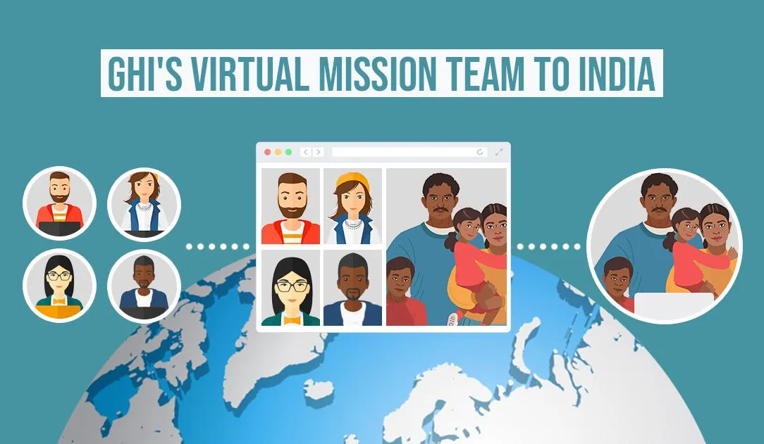 Cartooned illustration of virtual mission