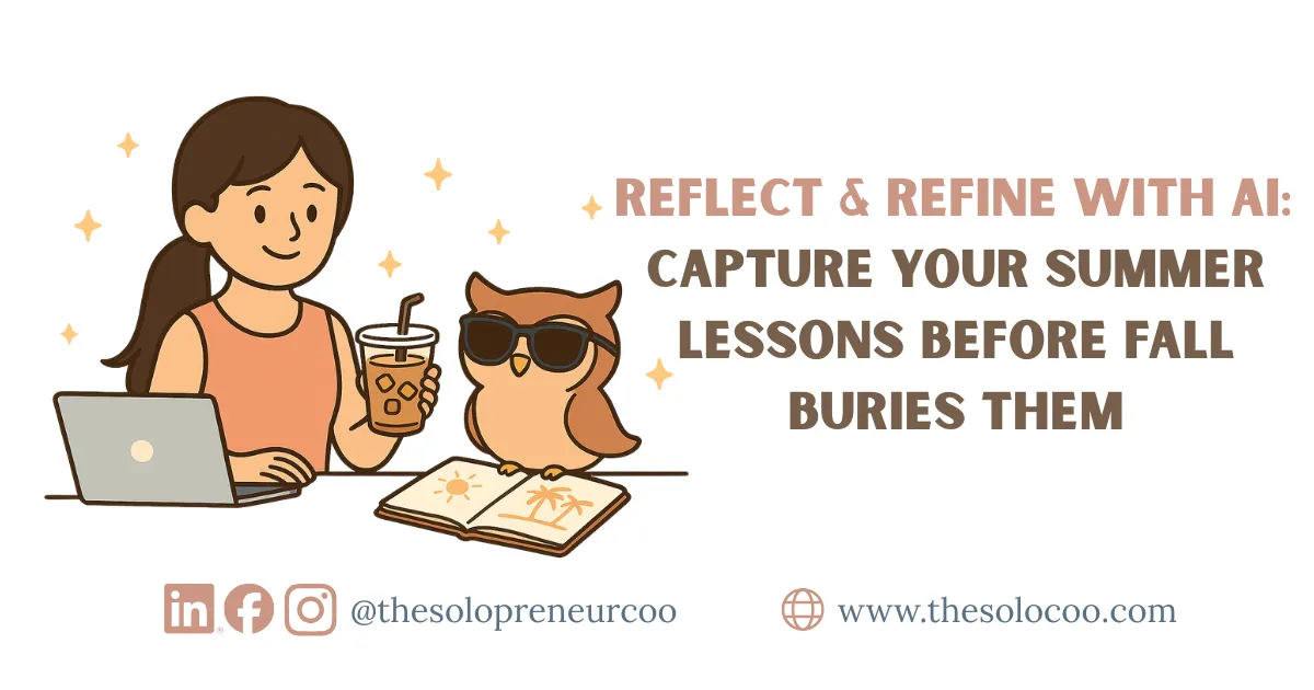 Reflect & Refine With AI: Capture Your Summer Lessons Before Fall Buries Them