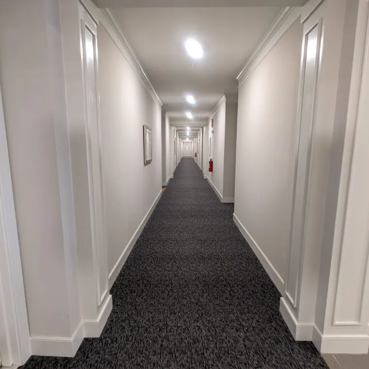 Clean hallways and entry ways greet residents and guests with a memorable experience