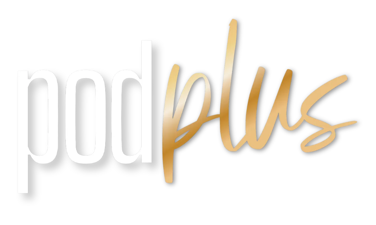 PodPlus Studios Logo Podcast Studio in Jupiter Palm Beach, Florida