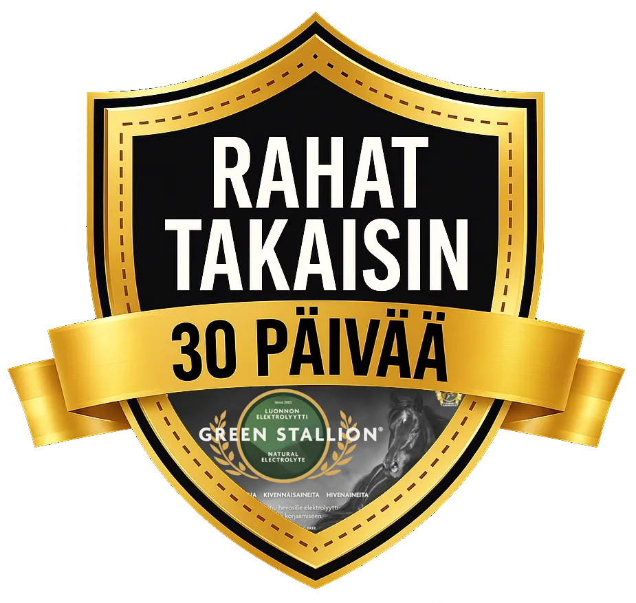 Green Stallion antaa 30 takuun kun ostat tuotteen