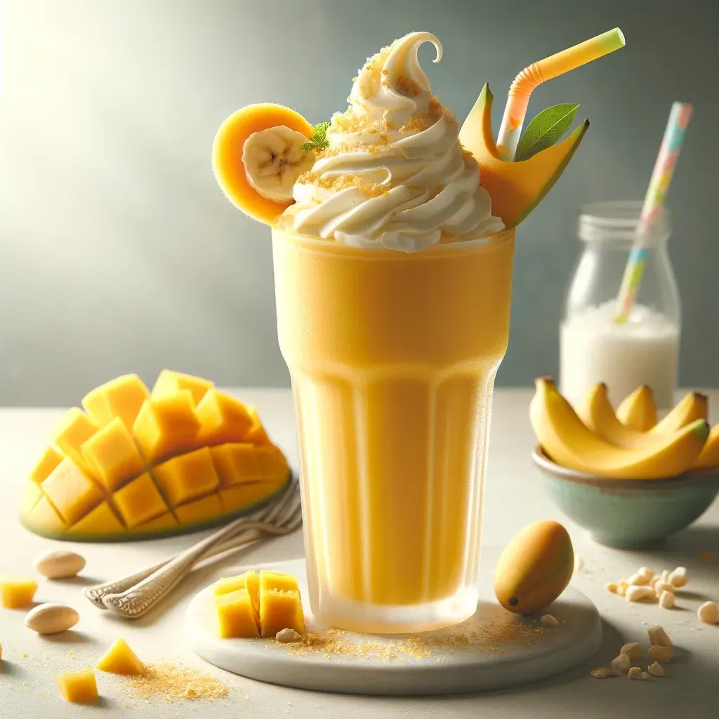 The Mango Banana frappe from Tropical Food Shack offers a rich, fruity drink experience on Tampa's streets.