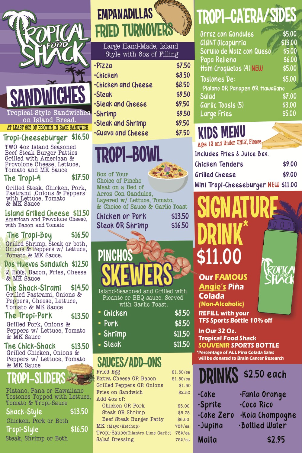 Printed Menu