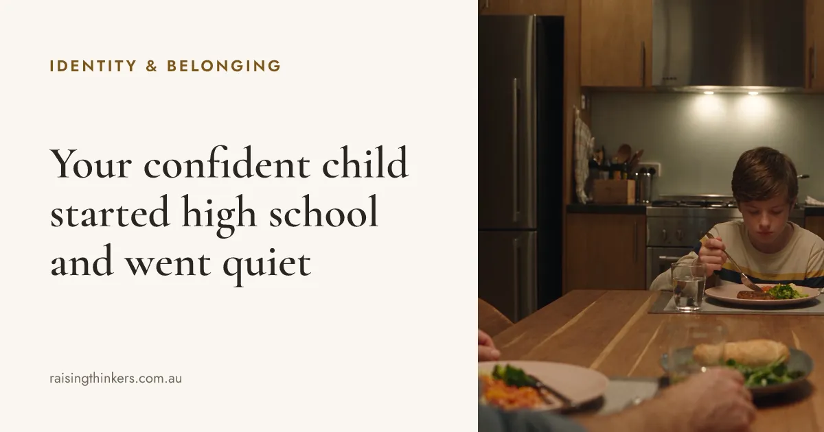 Your confident child started high school and went quiet