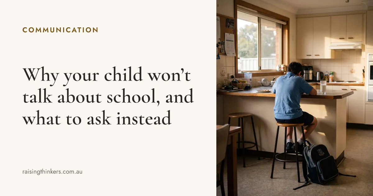 Why your child won't talk about school — and what to ask instead