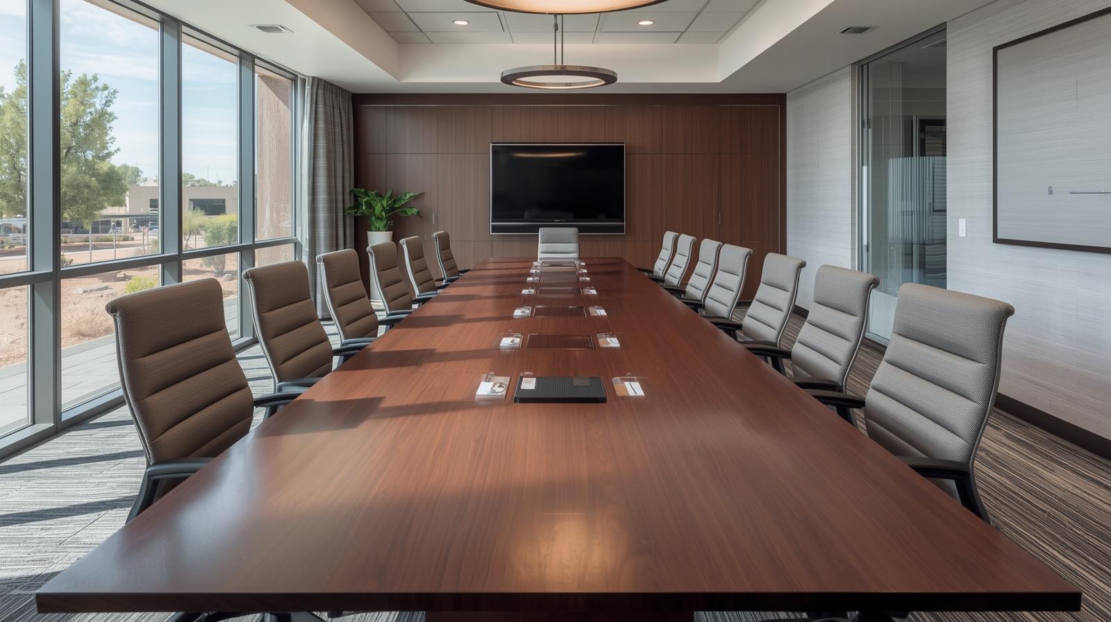 Modern executive office maintained through A3D Services professional commercial cleaning standards in Arizona.