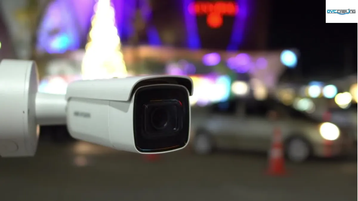 white and black security camera