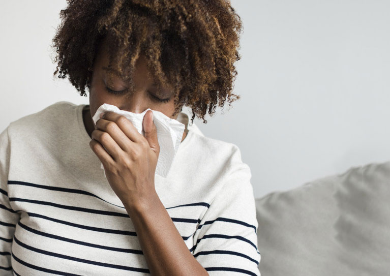 Calm person sleeping peacefully with clear breathing