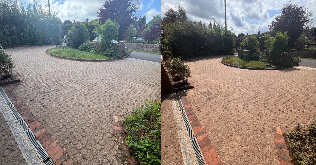Circular Block Paving Clean & Re-Sand in Kent