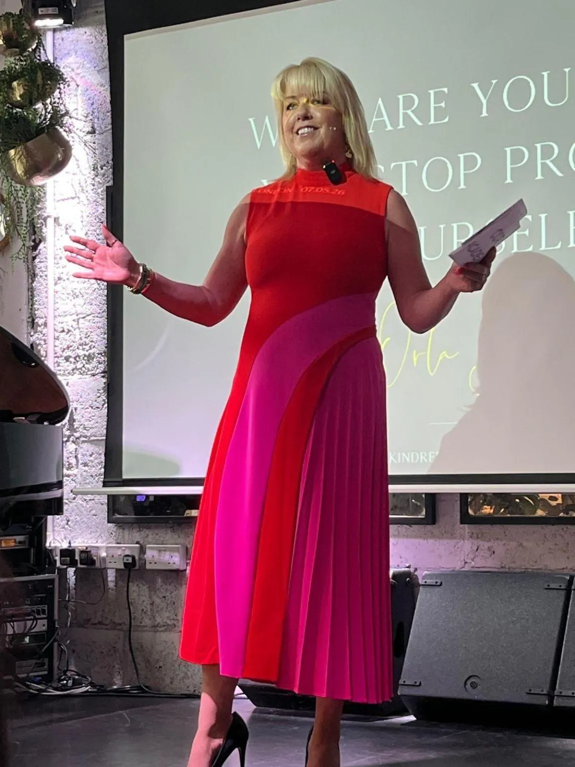 Portrait of host Orla Bance, founding member