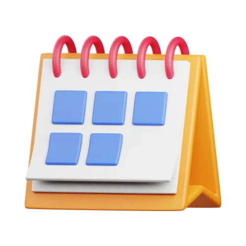 Calendar with booked roofing appointments