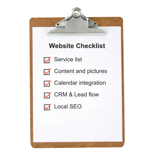 Custom roofing website plan checklist