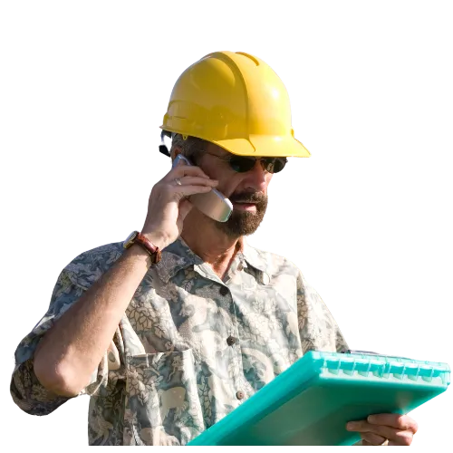 Roofer on a discovery call with Rodeo Marketing team