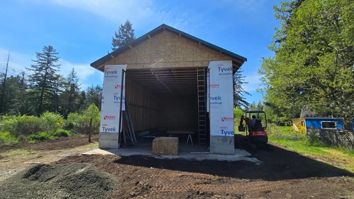 Shop build underway