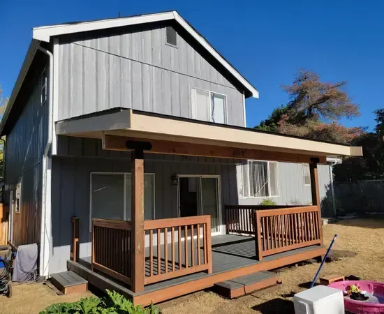 Custom covered deck build