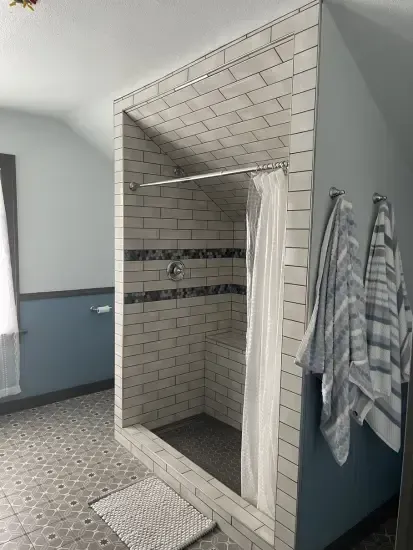 Custom walk-in shower remodel