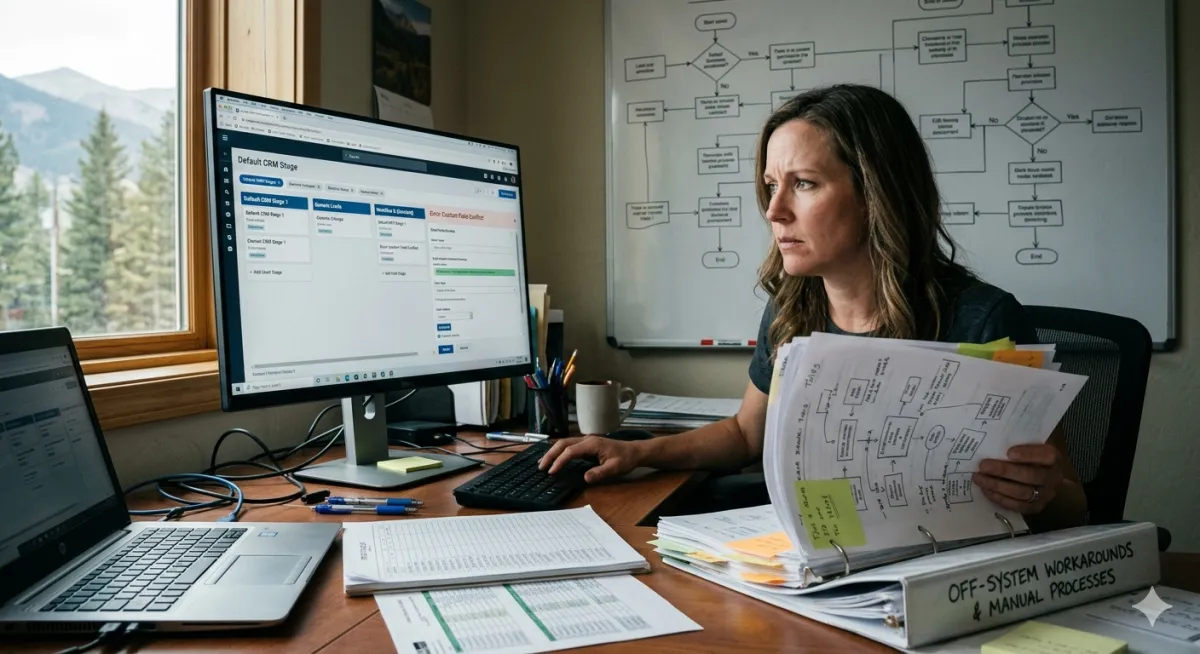 Illustration showing a stressful business process