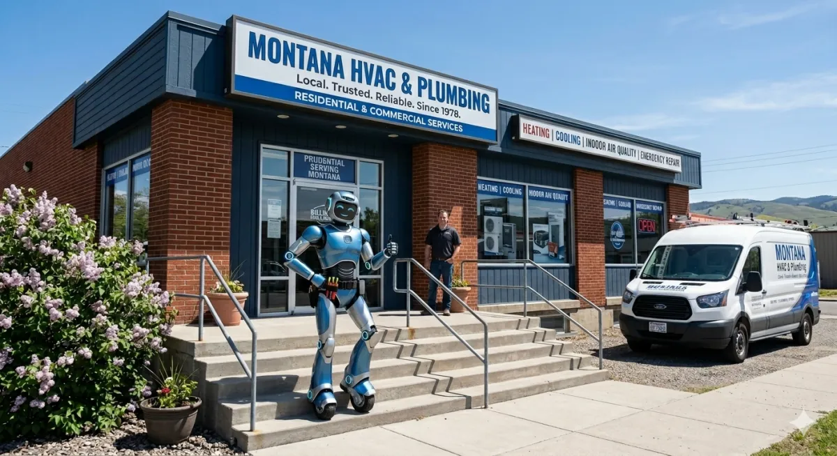 A robot hanging out at montana hvac