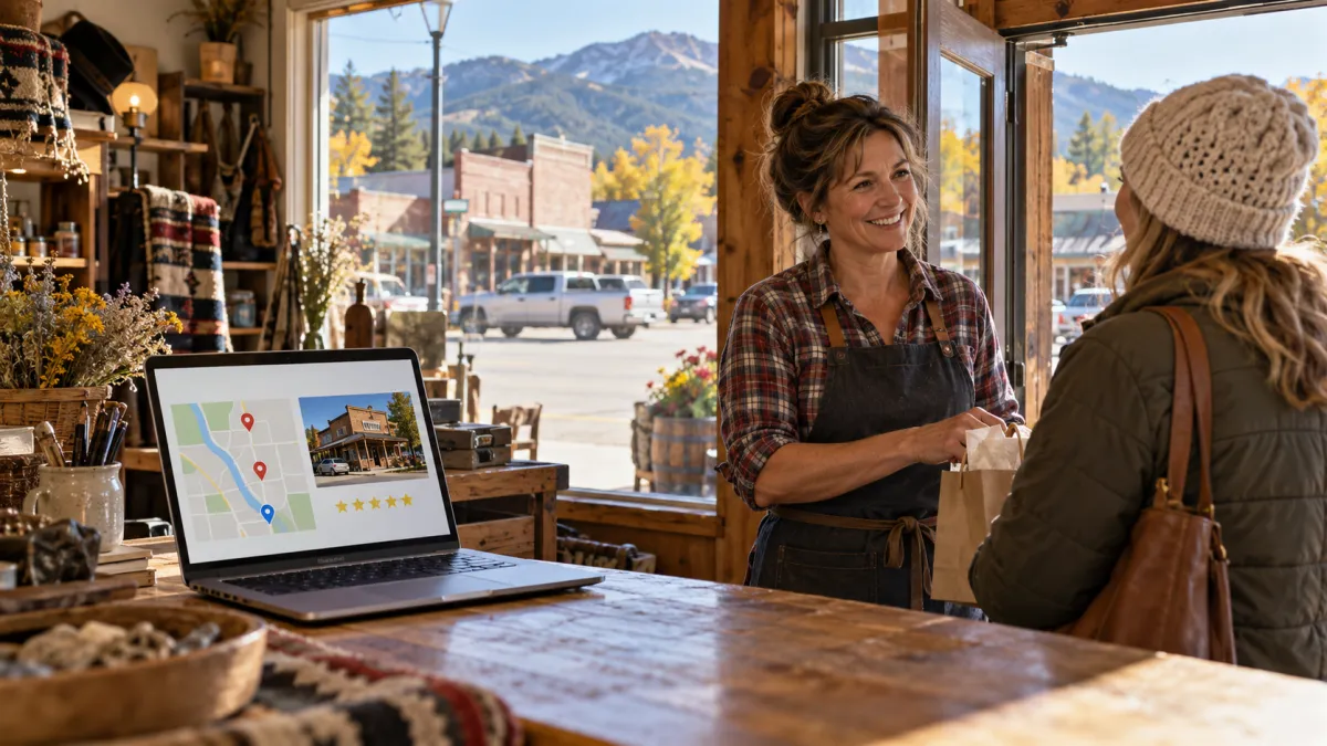 Editorial cover asking how rural Montana businesses can compete with national brands
