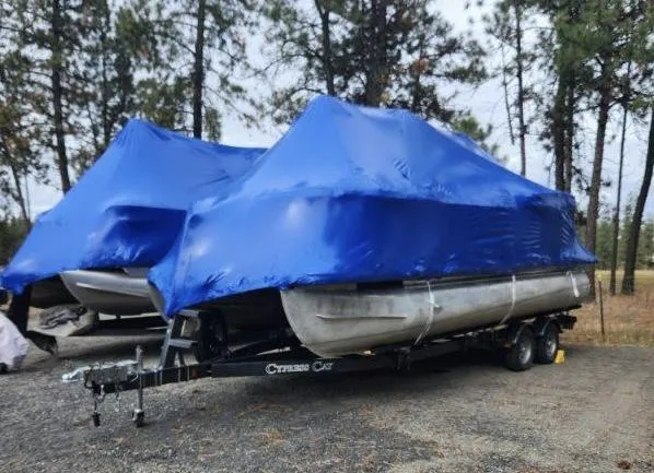 wrap for pontoon boat in coeur d'alene, id