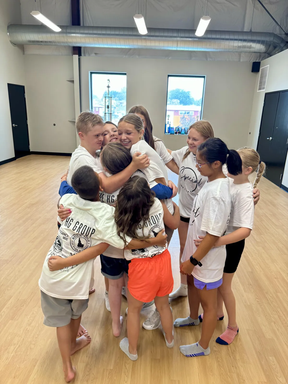 Special Steps Dance Camp group hug