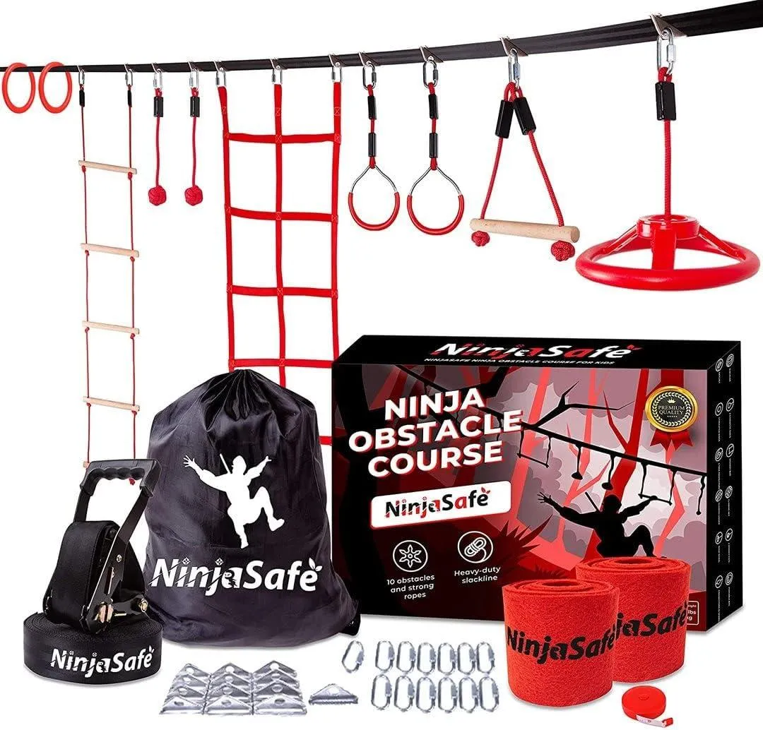 Ninja Obstacle Course for Kids Backyard