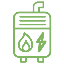 Furnace repair and installation icon for gas and electric systems by Queen City Heating & Cooling