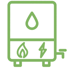 Water heater repair, replacement, and installation icon by Queen City Heating & Cooling