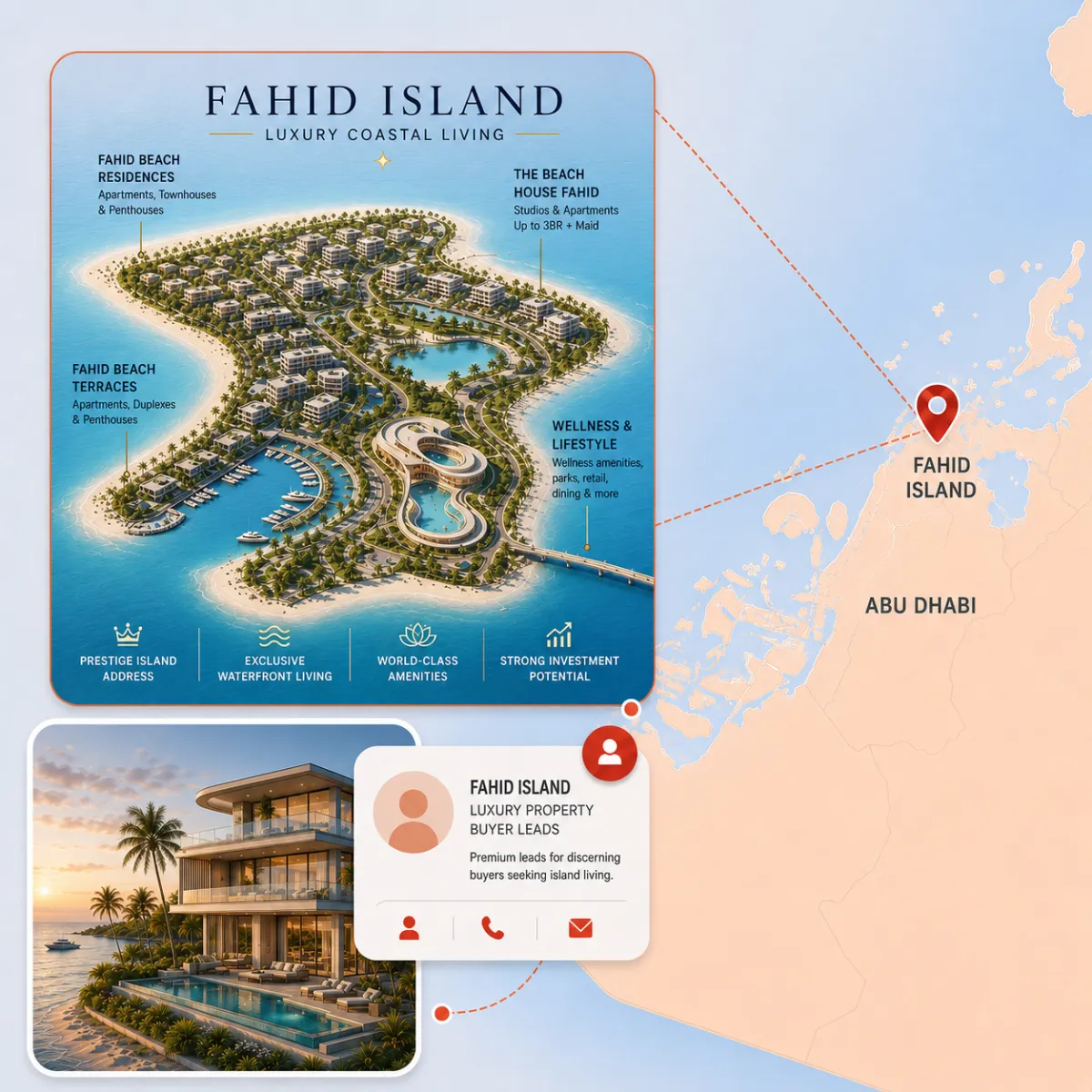 Fahid Island luxury property buyer leads in Abu Dhabi