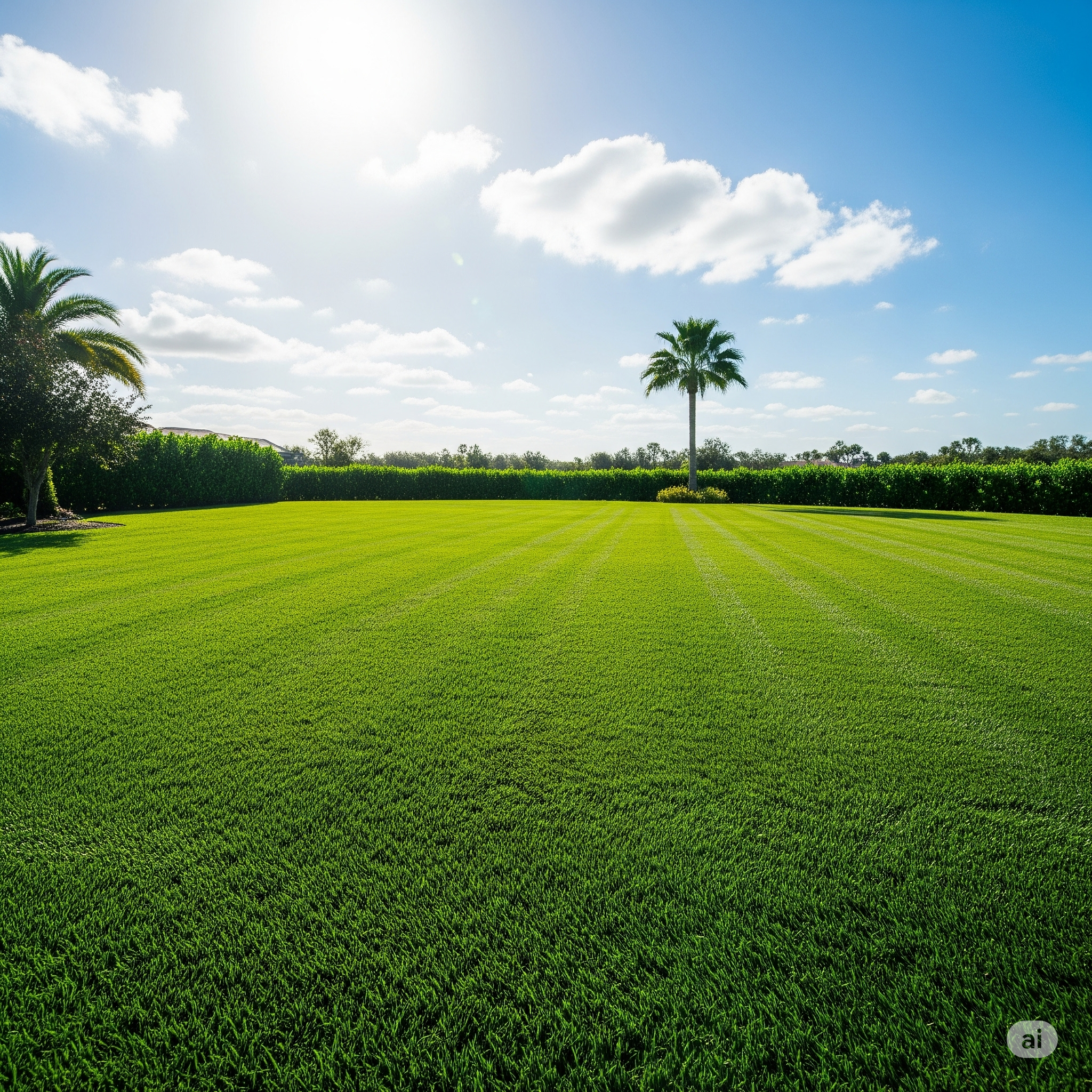 A beautifully maintained residential lawn in Clermont, FL.