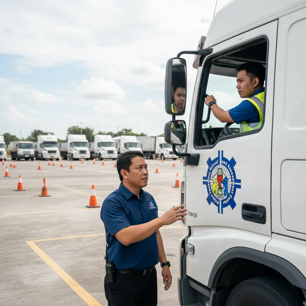 a man driving a car on a rural road