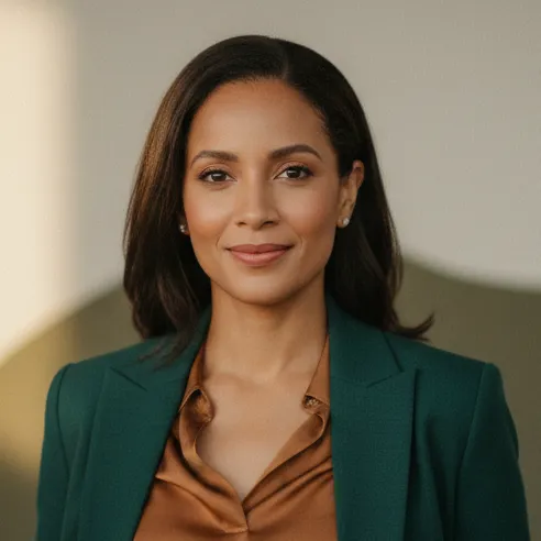 Smiling support advocate ready to assist