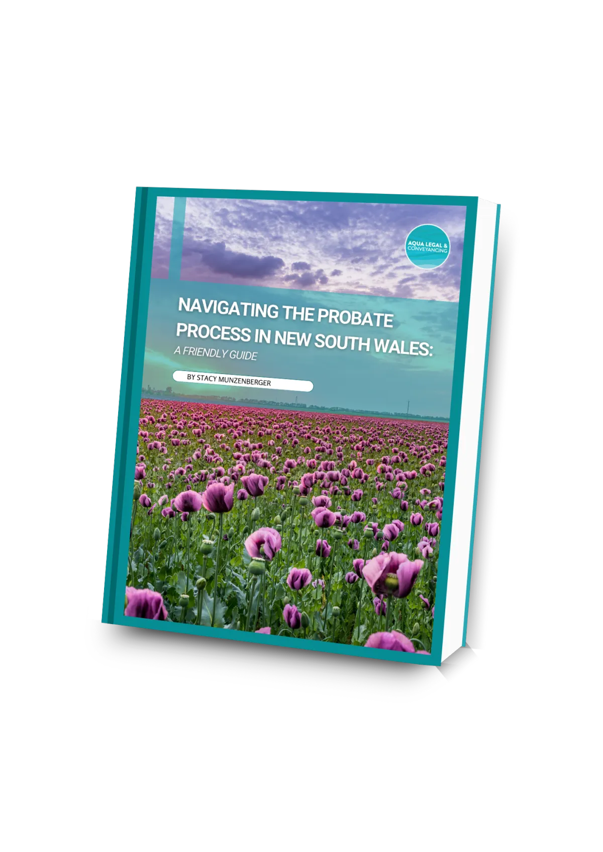 Free NSW Probate Guide eBook cover — step-by-step legal support for executors, wills, and estate administration by Aqua Legal & Conveyancing.