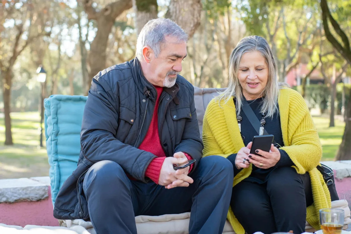 Man Telling Woman about Revive Insurance