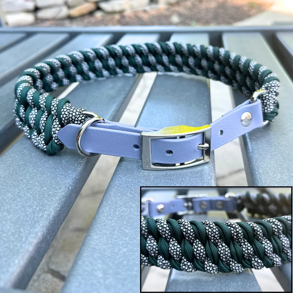 green silver diamond collar