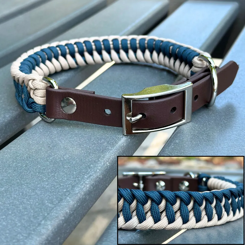 blue cream dog collar